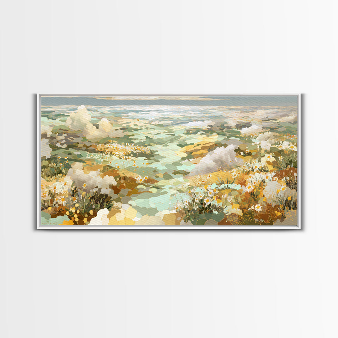 Quiet Horse Pasture at Sunset Canvas Print, Guest Bedroom Art, Contemporary Art, Bedroom Decor, Fine Art, Guest, Digital Print, GBA-2x1-41