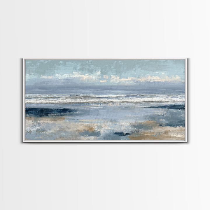 Coastal Dunes in Pale Blue and Sand Canvas Print, Guest Bedroom Art, Home, Bedroom Decor, Fine Art, Guest, Bedroom Wall Art, GBA-2x1-73