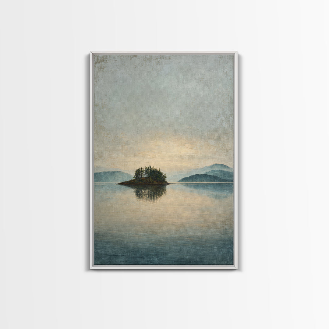Quiet Lake Landscape at Early Morning Canvas Print, Guest Bedroom Art, Luxury Decor, Bedroom Decor, Fine Art, Guest, Home, GBA-2x3-10