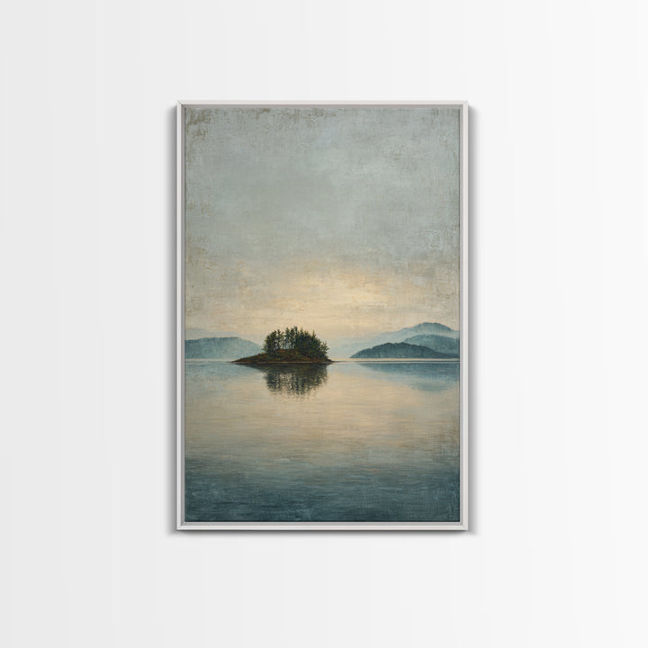 Quiet Lake Landscape at Early Morning Canvas Print, Guest Bedroom Art, Luxury Decor, Bedroom Decor, Fine Art, Guest, Home, GBA-2x3-10