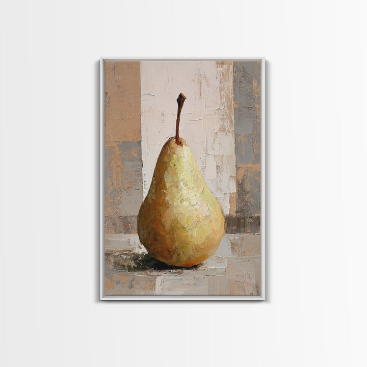 Classic Pear Still Life for Cozy Hospitality Framed Canvas Print, Guest Bedroom Art, Printable Art, Bedroom Decor, Guest, GBA-2x3-28
