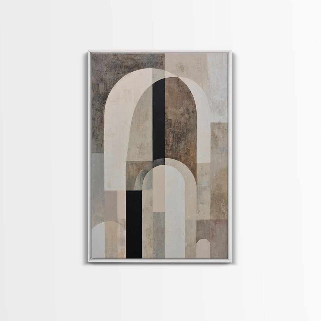 Warm Abstract Arches Framed Canvas Print, Guest Bedroom Art, Wall Decor, Bedroom Decor, Abstract Art, Guest, Living Room Decor, GBA-2x3-59