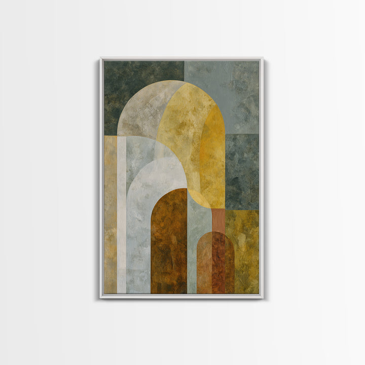 Warm Abstract Arches Framed Canvas Print, Guest Bedroom Art, Farmhouse Decor, Bedroom Decor, Fine Art, Guest, Trendy Wall Art, GBA-2x3-83