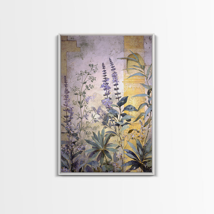 Lavender Field under Pale Sky Canvas Print, Guest Bedroom Art, New Home Gift, Bedroom Decor, Guest, Minimalist Wall Art, GBA-2x3-99