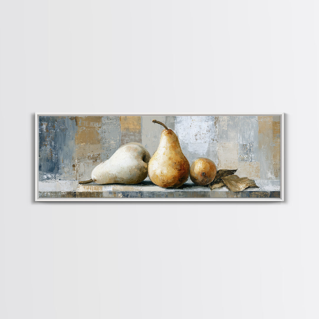 Classic Pear Still Life for Cozy Hospitality Canvas Print, Guest Bedroom Art, Bedroom Prints, Bedroom Decor, Fine Art, Guest, GBA-3x1-36