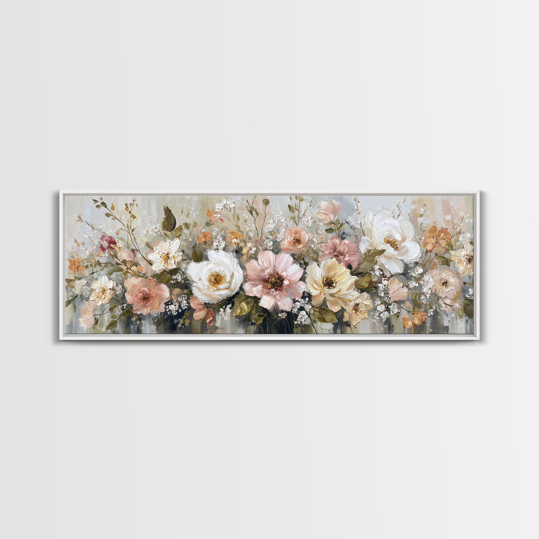 Welcoming Wildflower Bouquet Canvas Print, Guest Bedroom Art, Above Bed Decor, Bedroom Decor, Fine Art, Guest, Boho Decor, GBA-3x1-41