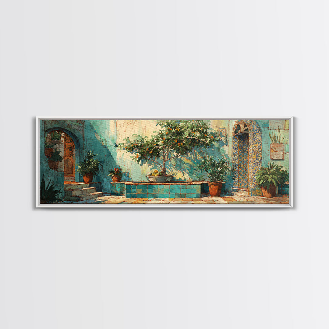Olive Branch Still Life Framed Canvas Print, Guest Bedroom Art, Cat Wall Art, Bedroom Decor, Watercolor Art, Guest, GBA-3x1-57