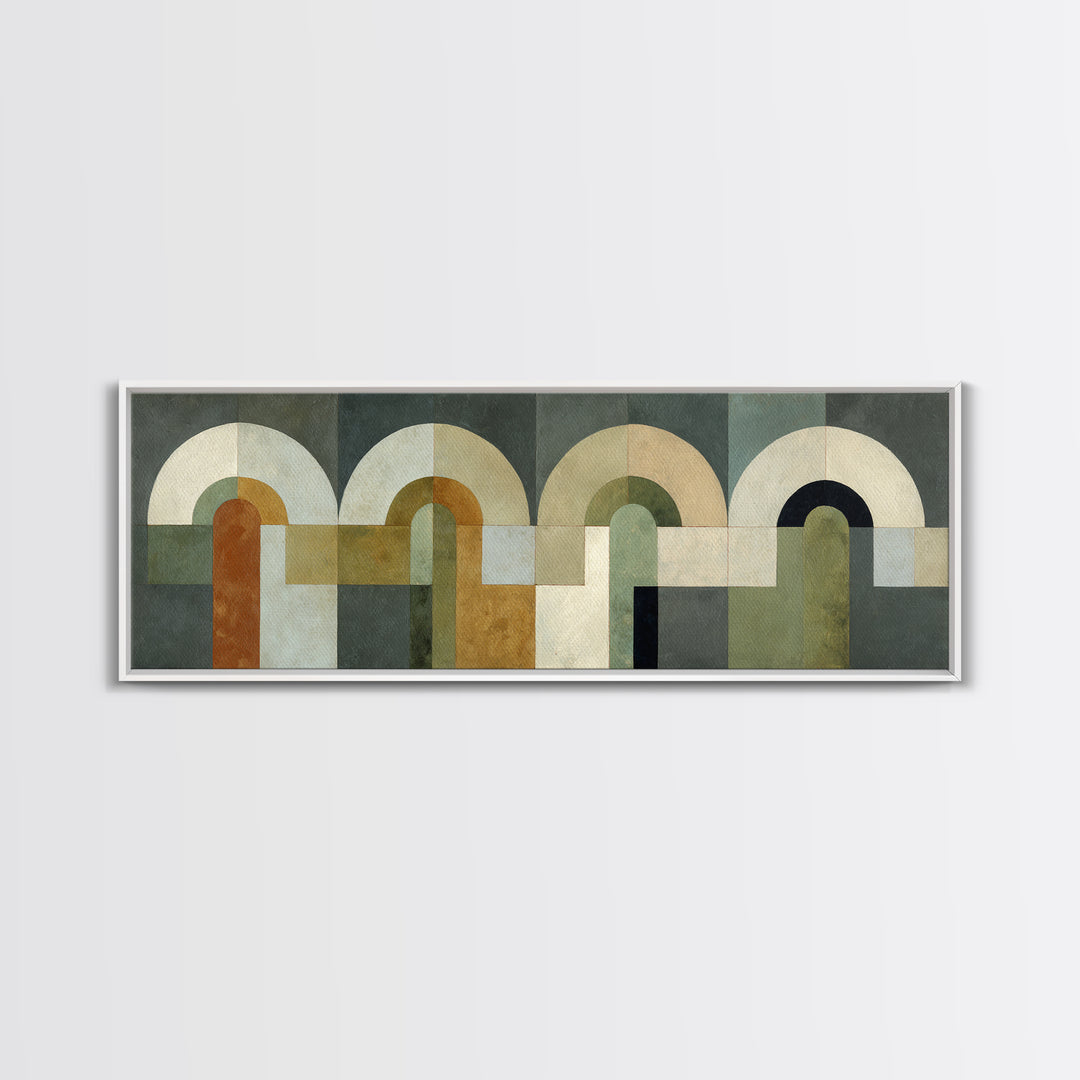 Warm Abstract Arches Framed Canvas Print, Guest Bedroom Art, Printable Wall Art, Bedroom Decor, Guest, Bedroom Wall Decor, GBA-3x1-67