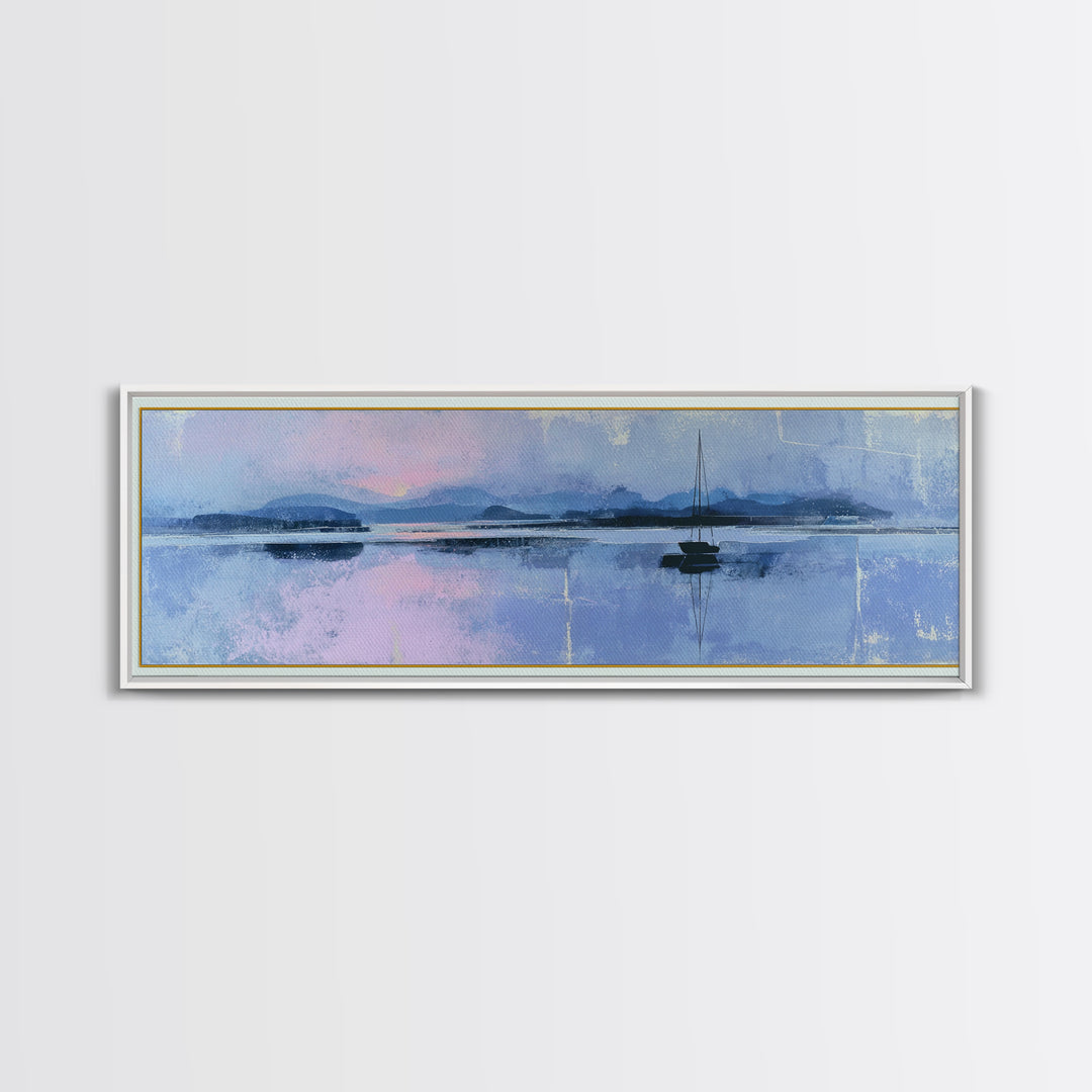 Sunlit Meadow with Delicate Flowers Framed Canvas Print, Guest Bedroom Art, Neutral Decor, Bedroom Decor, Fine Art, Guest, GBA-3x1-7