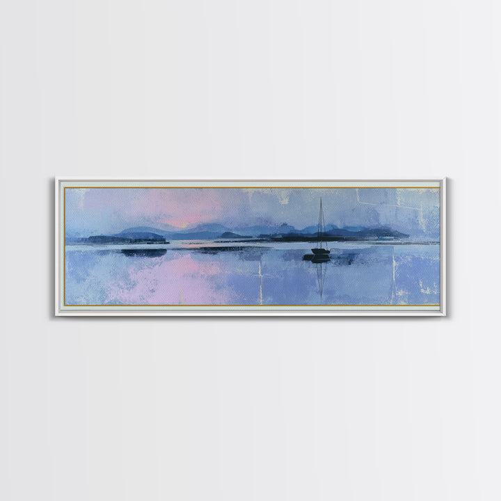 Sunlit Meadow with Delicate Flowers Framed Canvas Print, Guest Bedroom Art, Neutral Decor, Bedroom Decor, Fine Art, Guest, GBA-3x1-7