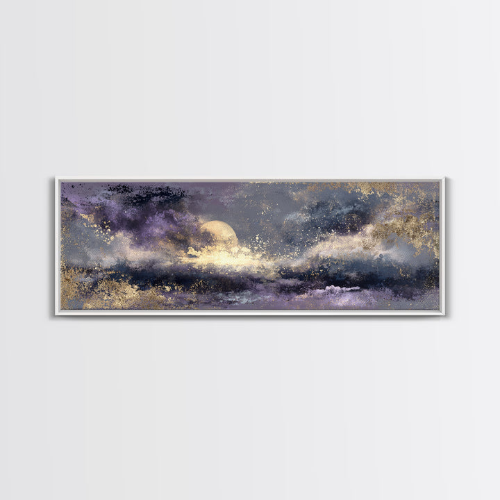 Minimal Moon and Stars Composition Canvas Print, Guest Bedroom Art, Poster, Bedroom Decor, Fine Art, Guest, Farmhouse Decor, GBA-3x1-80