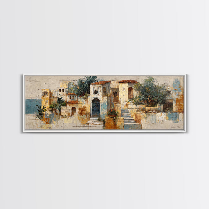 Olive Branch Still Life Framed Canvas Print, Guest Bedroom Art, Cat Wall Art, Bedroom Decor, Watercolor Art, Guest, GBA-3x1-81