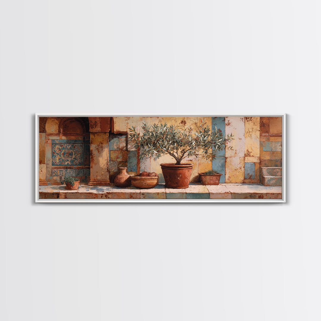 Olive Branch Still Life Framed Canvas Print, Guest Bedroom Art, Framed Wall Art, Bedroom Decor, Guest, Farmhouse Wall Decor, GBA-3x1-9