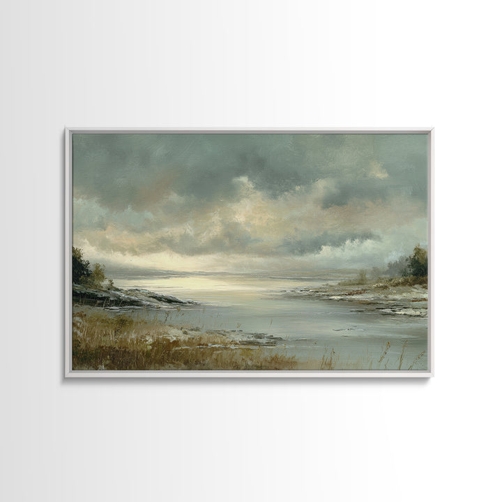 Romantic Cloudscape in Blush and Ivory Framed Canvas Print, Guest Bedroom Art, Wall Art Prints, Bedroom Decor, Fine Art, Guest, GBA-3x2-15