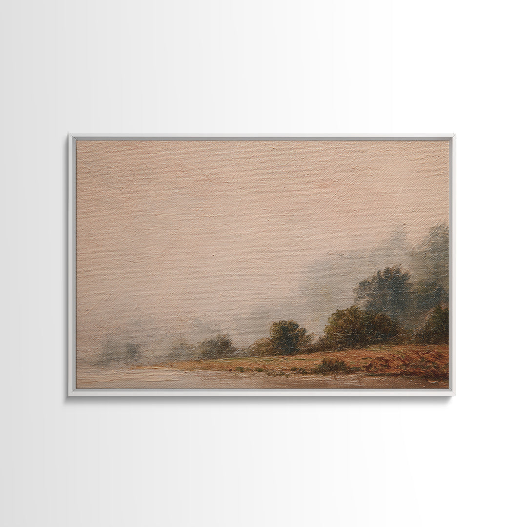 Gentle Rain over Distant Hills Framed Canvas Print, Guest Bedroom Art, Bedroom Decor, Fine Art, Guest, Above Bed Decor, GBA-3x2-28