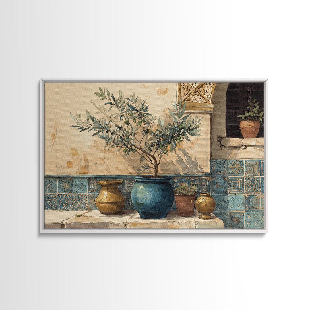 Olive Branch Still Life Framed Canvas Print, Guest Bedroom Art, Above Bed Decor, Bedroom Decor, Fine Art, Guest, Boho Decor, GBA-3x2-45
