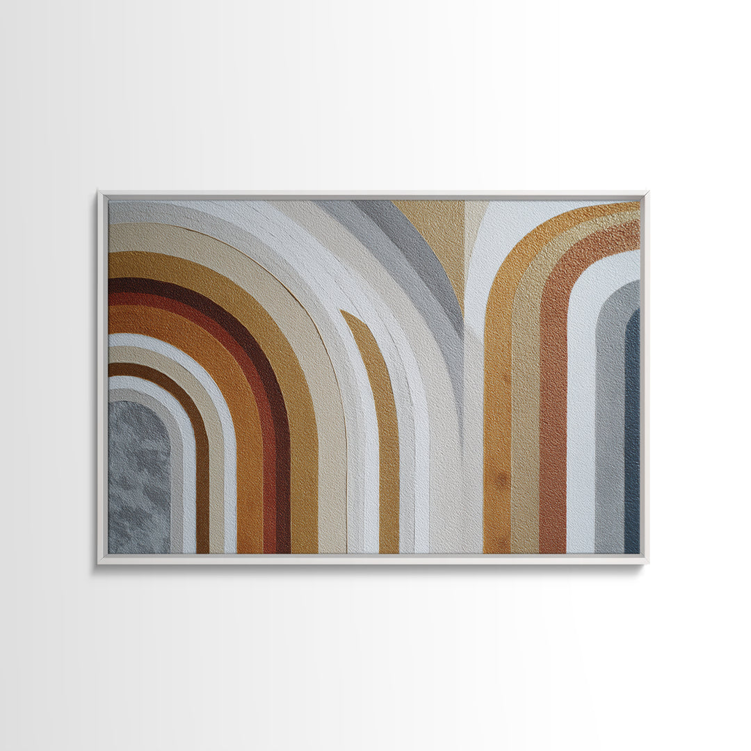Warm Abstract Arches Framed Canvas Print, Guest Bedroom Art, Wall Decor, Bedroom Decor, Abstract Art, Guest, Living Room Decor, GBA-3x2-55