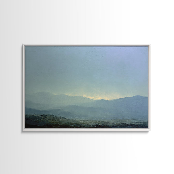 Soft Mountain Horizon Framed Canvas Print, Guest Bedroom Art, Art Print, Bedroom Decor, Fine Art, Guest, Home, GBA-3x2-59