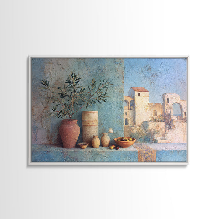 Olive Branch Still Life Framed Canvas Print, Guest Bedroom Art, Above Bed Decor, Bedroom Decor, Fine Art, Guest, Boho Decor, GBA-3x2-69