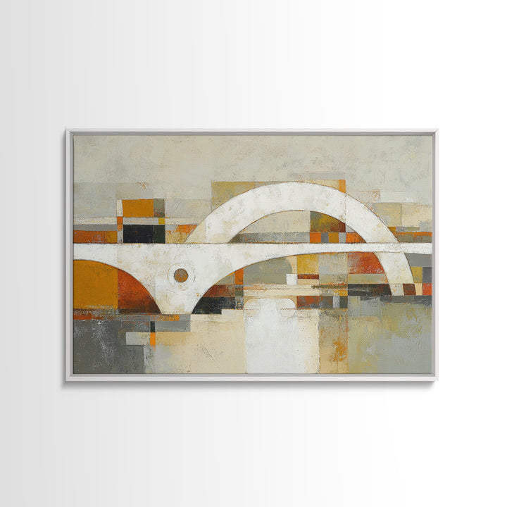 Warm Abstract Arches Framed Canvas Print, Guest Bedroom Art, Downloadable Prints, Bedroom Decor, Abstract Art, Guest, GBA-3x2-79
