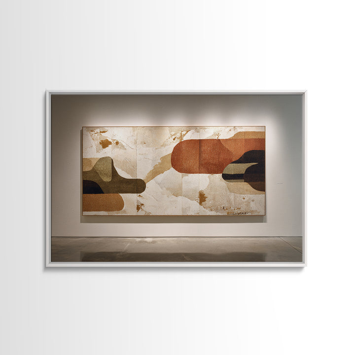 Warm Terracotta Shapes Canvas Print, Guest Bedroom Art, Cat Wall Art, Bedroom Decor, Fine Art, Guest, Fine Art Print, GBA-3x2-98