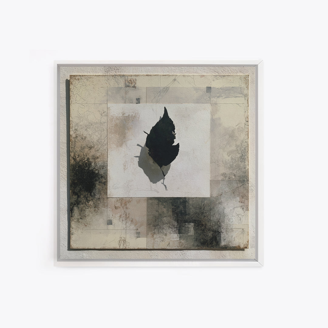Large Neutral Floral Study Framed Canvas Print, General Fine Art, Wall Hanging, Living Room Decor, Oil Painting, GEN-1x1-2