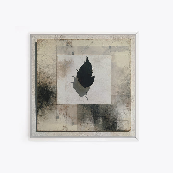 Large Neutral Floral Study Framed Canvas Print, General Fine Art, Wall Hanging, Living Room Decor, Oil Painting, GEN-1x1-2