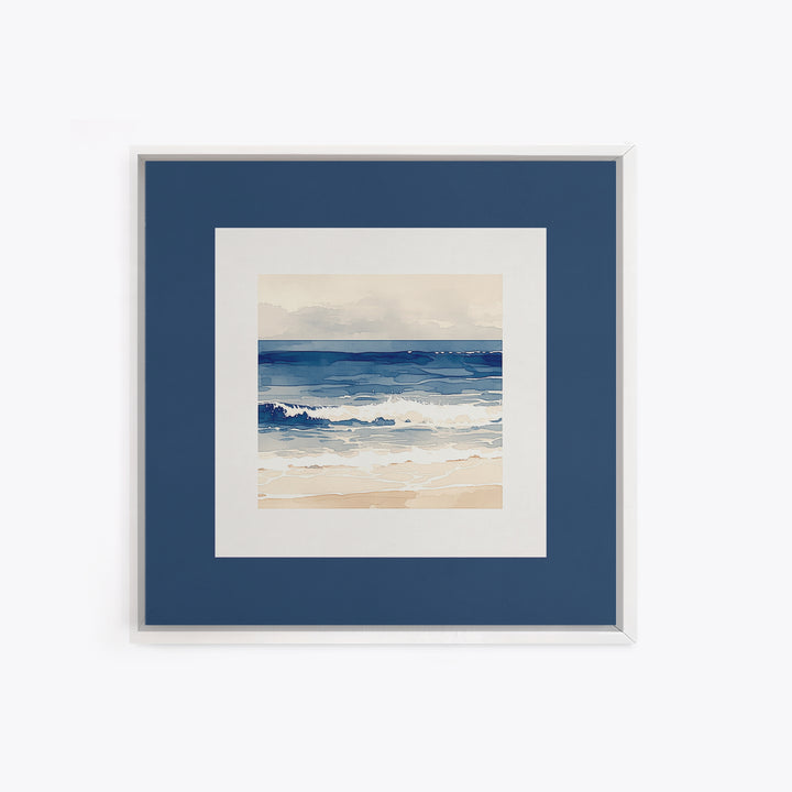 Coastal Water Study Framed Canvas Print, General Fine Art, Textured Painting, Living Room Decor, Fine Art, Art Prints, GEN-1x1-29