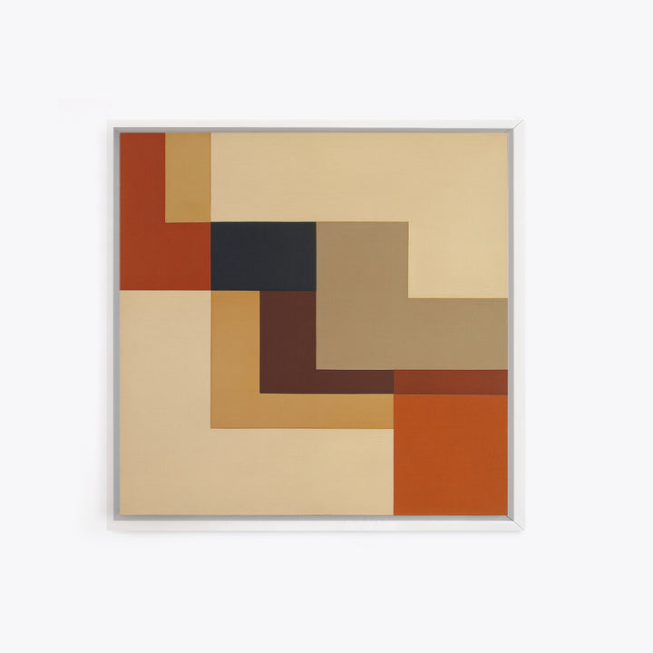 Modern Geometric Composition Framed Canvas Print, General Fine Art, Digital Print, Living Room Decor, Abstract Art, GEN-1x1-34