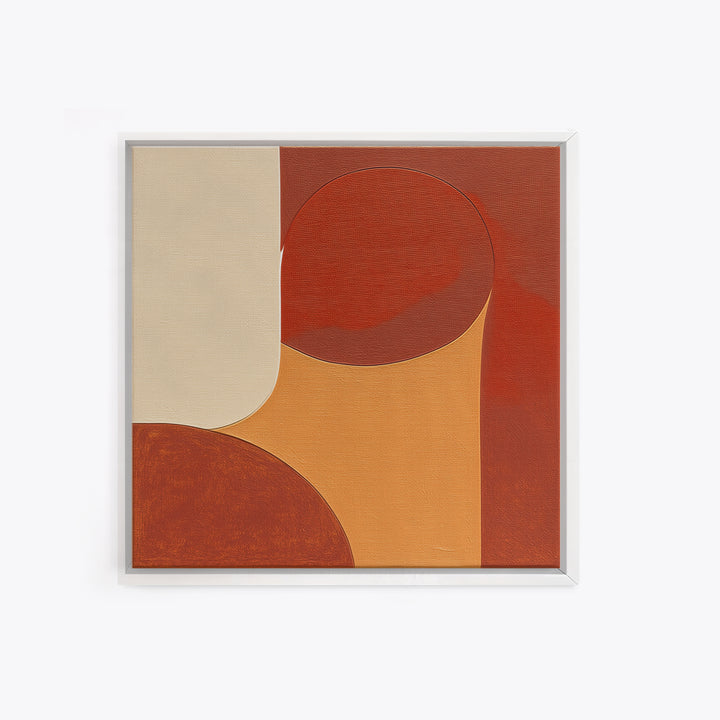 Warm Terracotta Abstract Framed Canvas Print, General Fine Art, Original Art, Living Room Decor, Abstract Art, GEN-1x1-6
