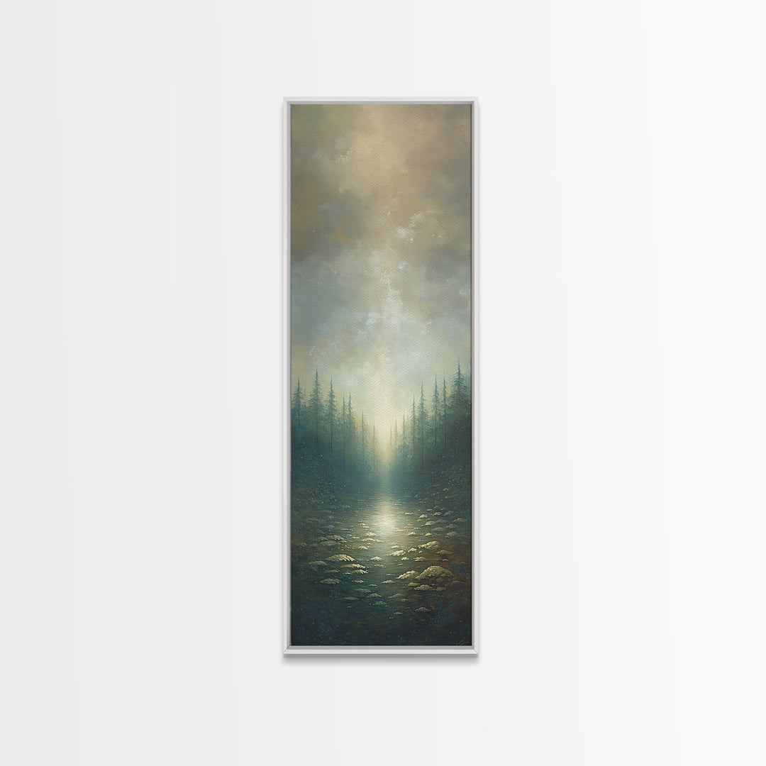 Quiet Abstract River Shape Canvas Print, General Fine Art, Wall Art, Living Room Decor, Abstract Art, Printable, GEN-1x3-12