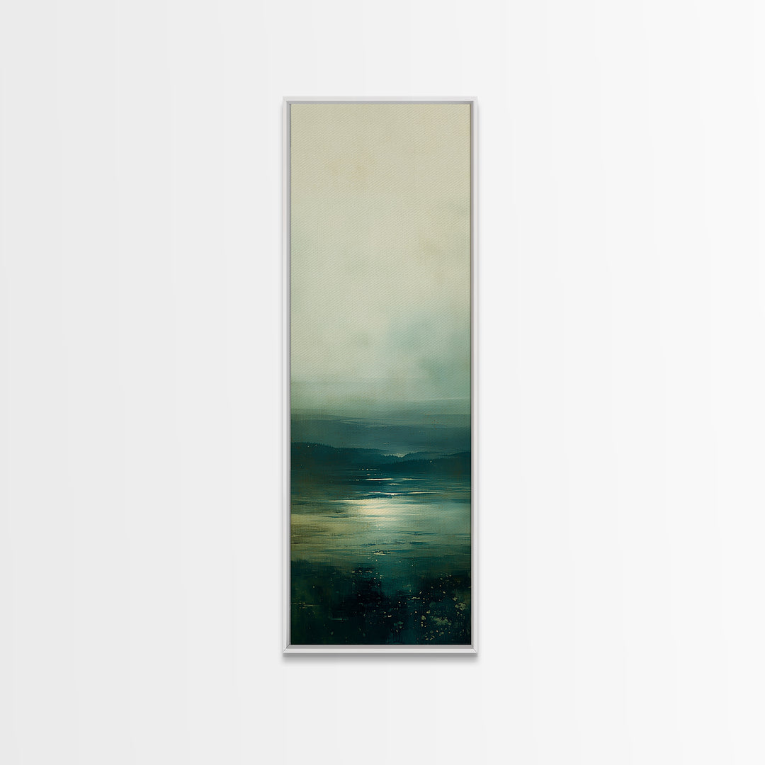 Quiet Abstract Landscape Canvas Print, General Fine Art, Minimalist Decor, Living Room Decor, Oil Painting, Art Print, GEN-1x3-13