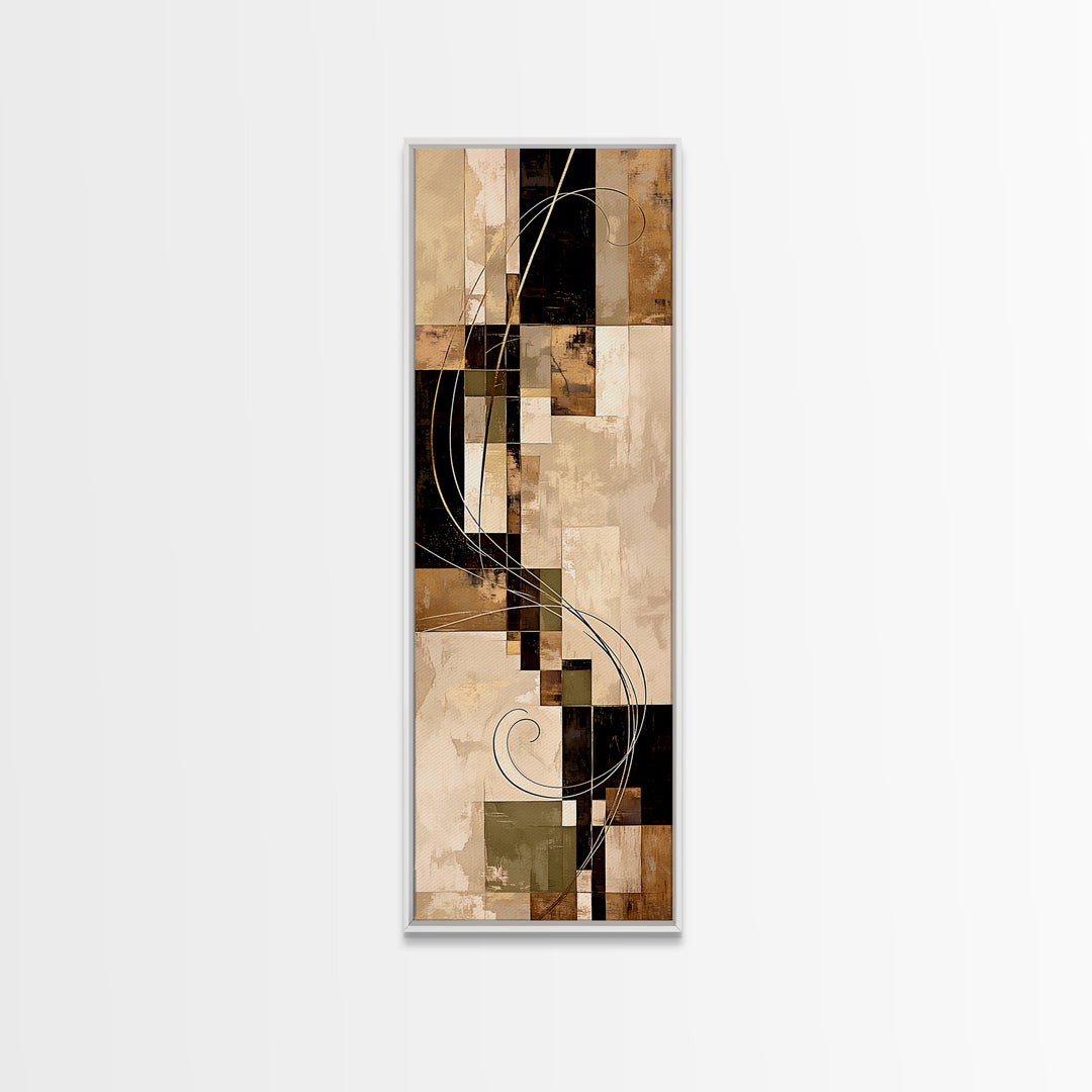 Earthy Plaster Texture Abstract Canvas Print, General Fine Art, Canvas, Living Room Decor, Abstract Art, Canvas Art, GEN-1x3-27