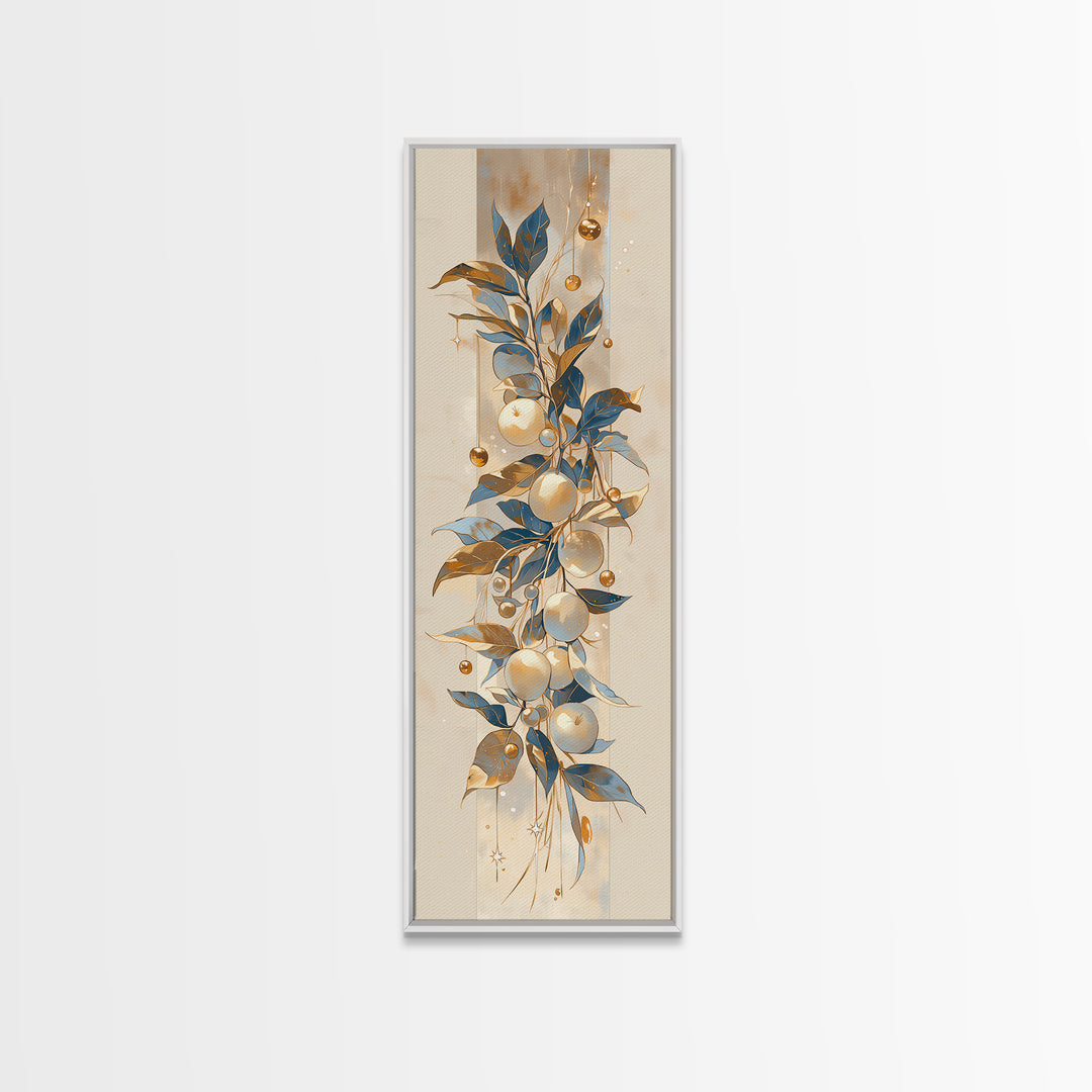 Simple Still Life of Fruit and Linen Canvas Print, General Fine Art, Art, Living Room Decor, Abstract Art, Mid Century Modern, GEN-1x3-28