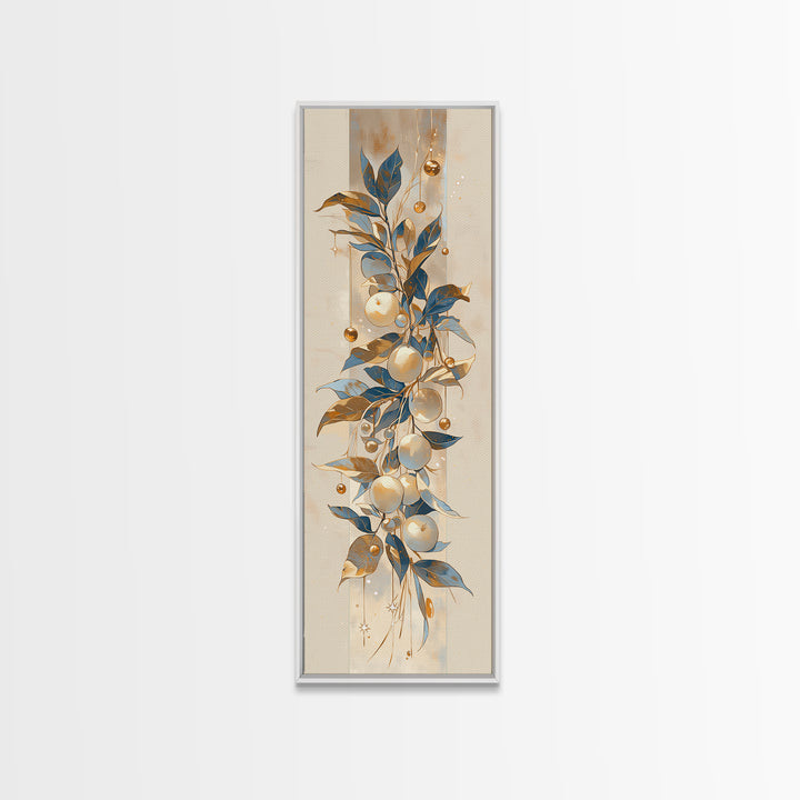 Simple Still Life of Fruit and Linen Canvas Print, General Fine Art, Art, Living Room Decor, Abstract Art, Mid Century Modern, GEN-1x3-28