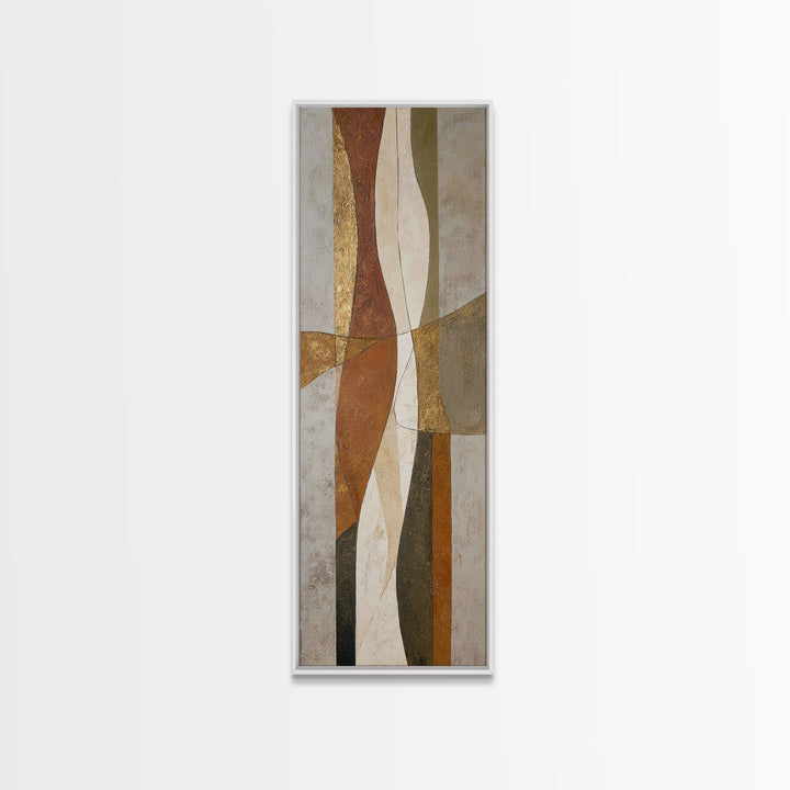Earthy Plaster Texture Abstract Framed Canvas Print, General Fine Art, Print, Living Room Decor, Abstract Art, GEN-1x3-3