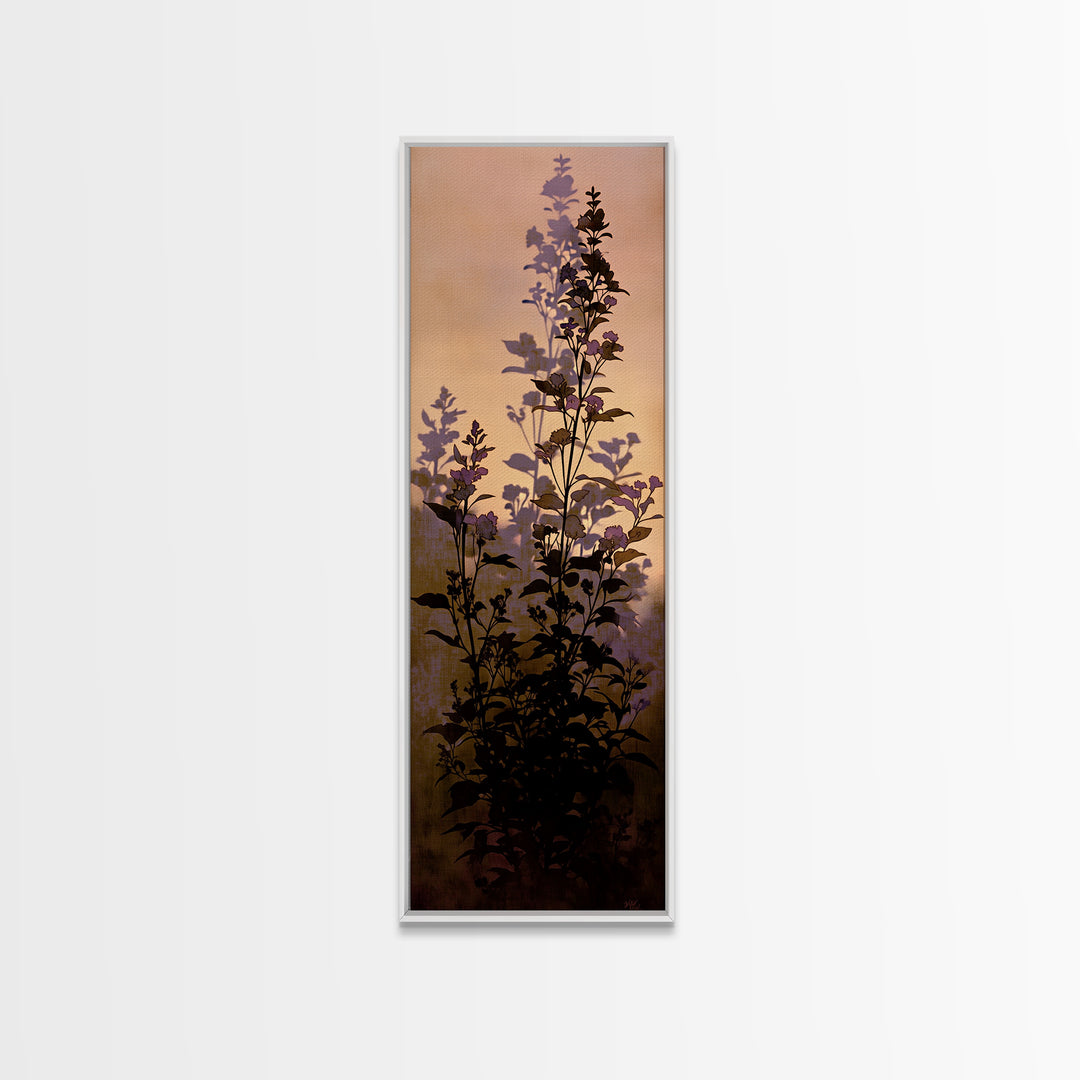 Botanical Silhouette Series Canvas Print, General Fine Art, Original Painting, Living Room Decor, Oil Painting, GEN-1x3-33