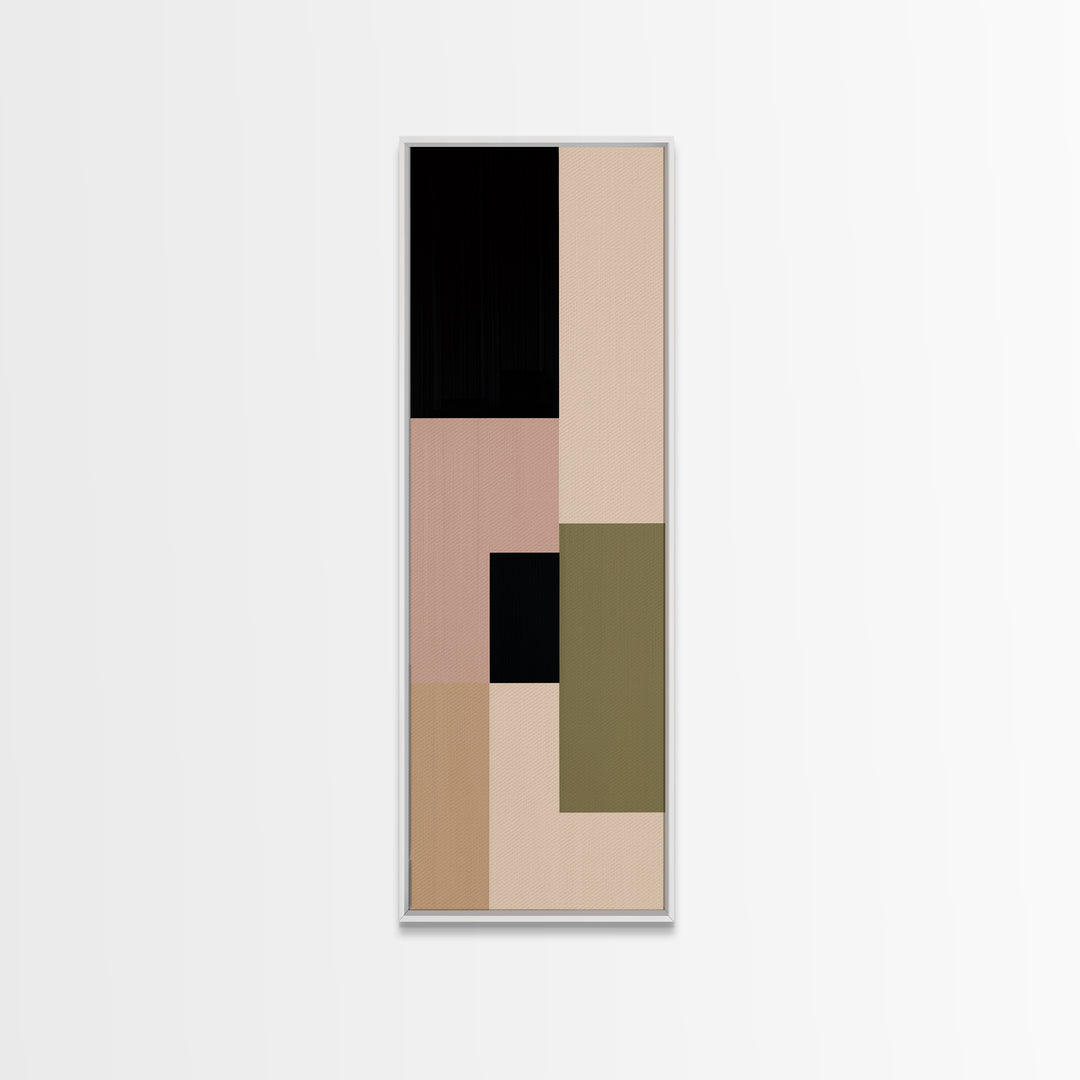 Modern Geometric Composition Framed Canvas Print, General Fine Art, Modern Decor, Living Room Decor, Abstract Art, GEN-1x3-46