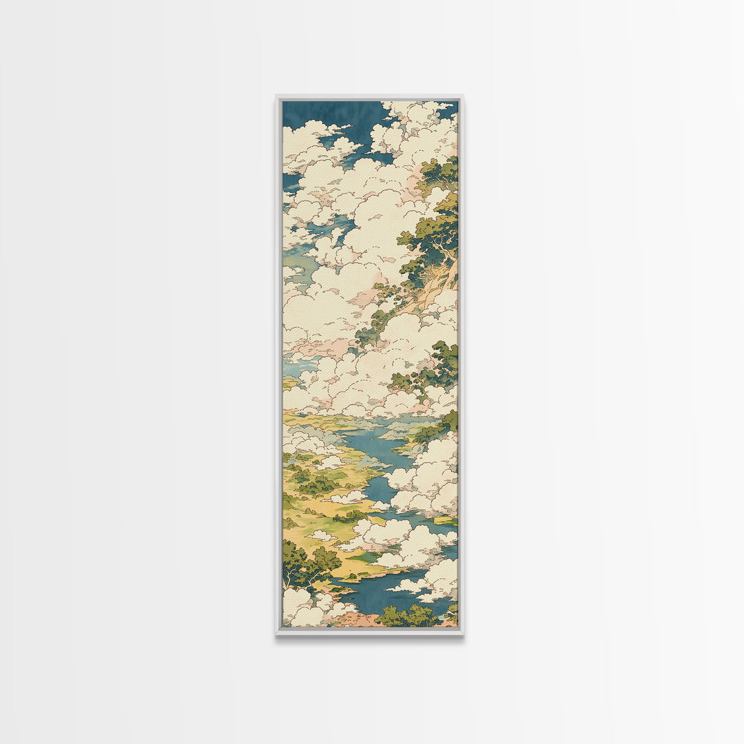 Romantic Cloudscape with Blush and Cream Tones Canvas Print, General Fine Art, Bedroom Decor, Living Room Decor, GEN-1x3-54