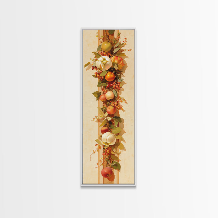 Simple Still Life of Fruit and Linen Framed Canvas Print, General Fine Art, Art Deco, Living Room Decor, Fine Art, GEN-1x3-76