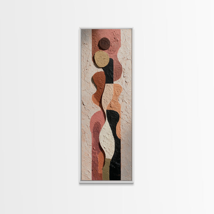 Warm Terracotta Abstract Canvas Print, General Fine Art, Wall Art, Living Room Decor, Abstract Art, Printable, GEN-1x3-90