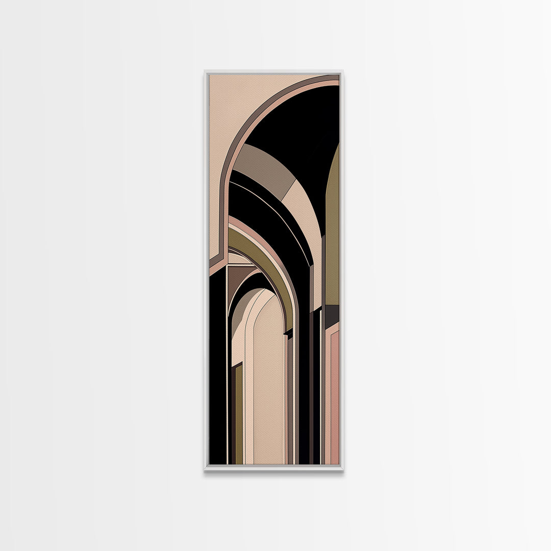Monochrome Architectural Arch Composition Canvas Print, General Fine Art, Canvas Wall Art, Living Room Decor, GEN-1x3-96