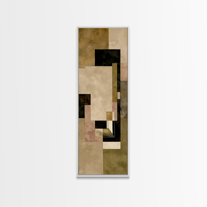 Earthy Plaster Texture Abstract Canvas Print, General Fine Art, Luxury Decor, Living Room Decor, Abstract Art, GEN-1x3-99