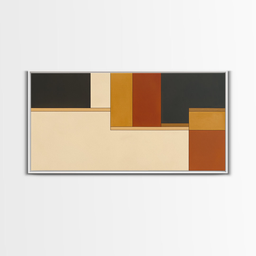 Modern Geometric Composition Canvas Print, General Fine Art, Art, Living Room Decor, Abstract Art, Mid Century Modern, GEN-2x1-78