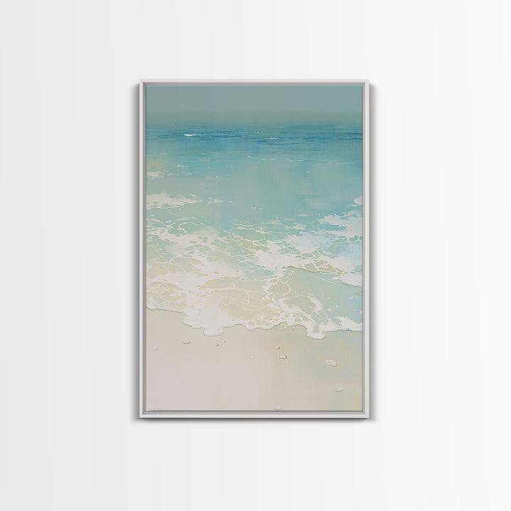 Coastal Water Study Framed Canvas Print, General Fine Art, Art Print, Living Room Decor, Fine Art, Original Art, GEN-2x3-13