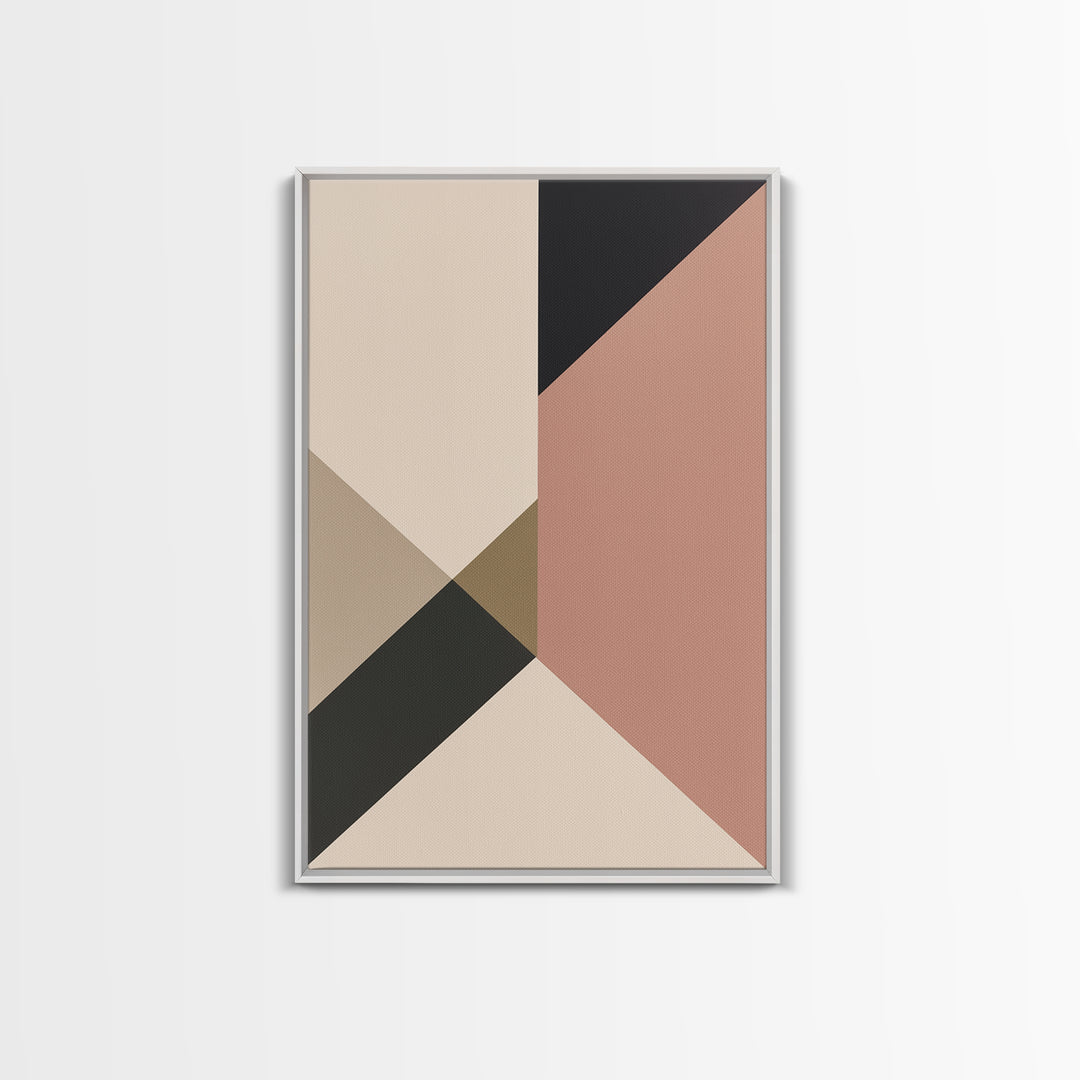 Modern Geometric Composition Framed Canvas Print, General Fine Art, Home Decor, Living Room Decor, Abstract Art, GEN-2x3-18