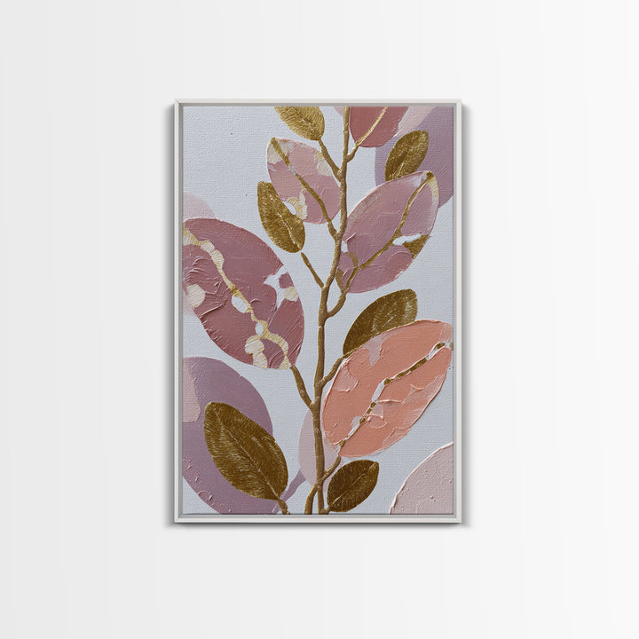 Botanical Silhouette Series Canvas Print, General Fine Art, Print, Living Room Decor, Watercolor Art, Art Deco, GEN-2x3-5