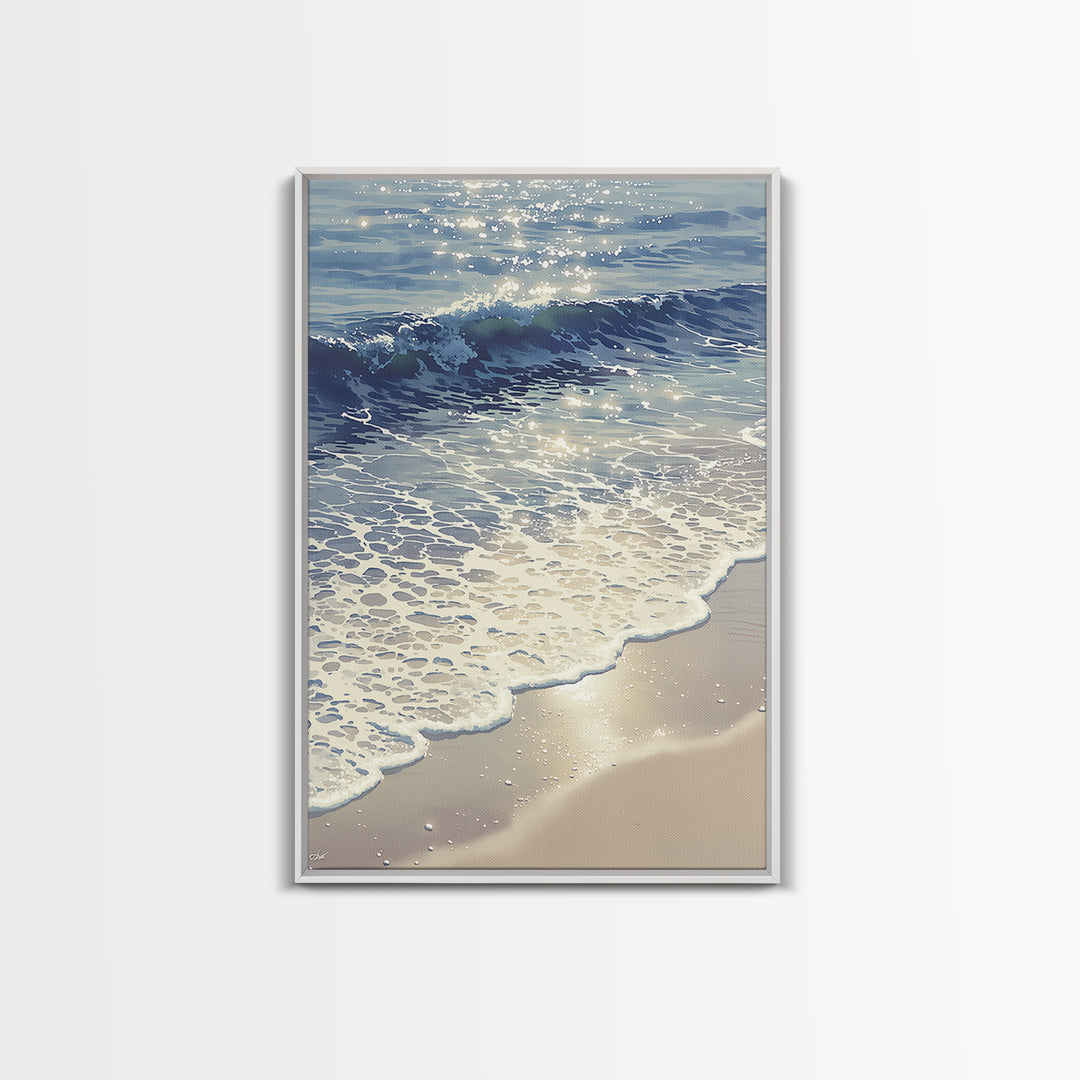 Coastal Water Study Canvas Print, General Fine Art, Mid Century Modern, Living Room Decor, Fine Art, Bedroom Decor, GEN-2x3-61