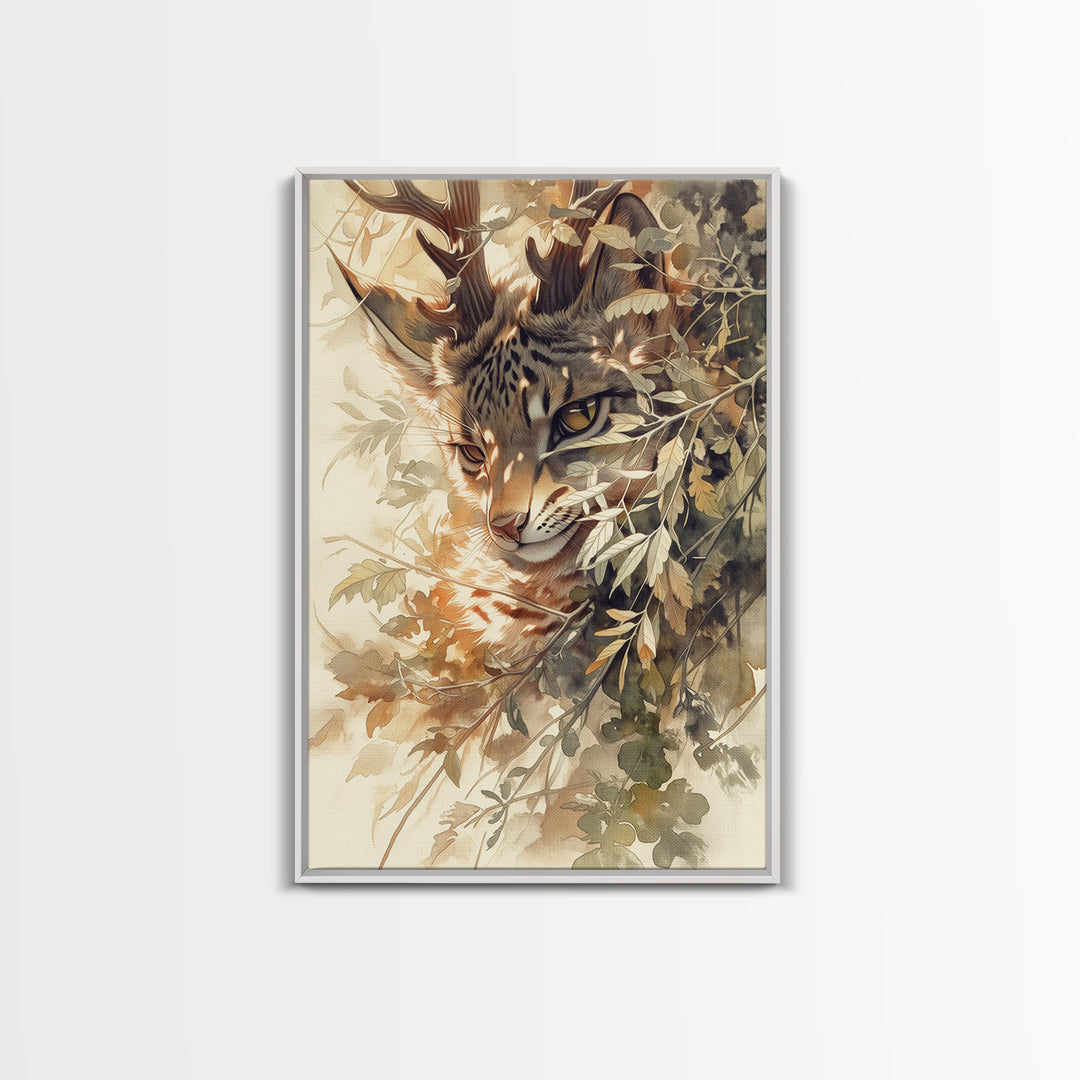Soft Watercolor Branch Study Canvas Print, General Fine Art, Mid Century Modern, Living Room Decor, Fine Art, GEN-2x3-67