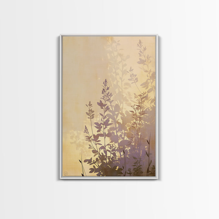 Botanical Silhouette Series Canvas Print, General Fine Art, Large Wall Art, Living Room Decor, Fine Art, Modern Decor, GEN-2x3-77